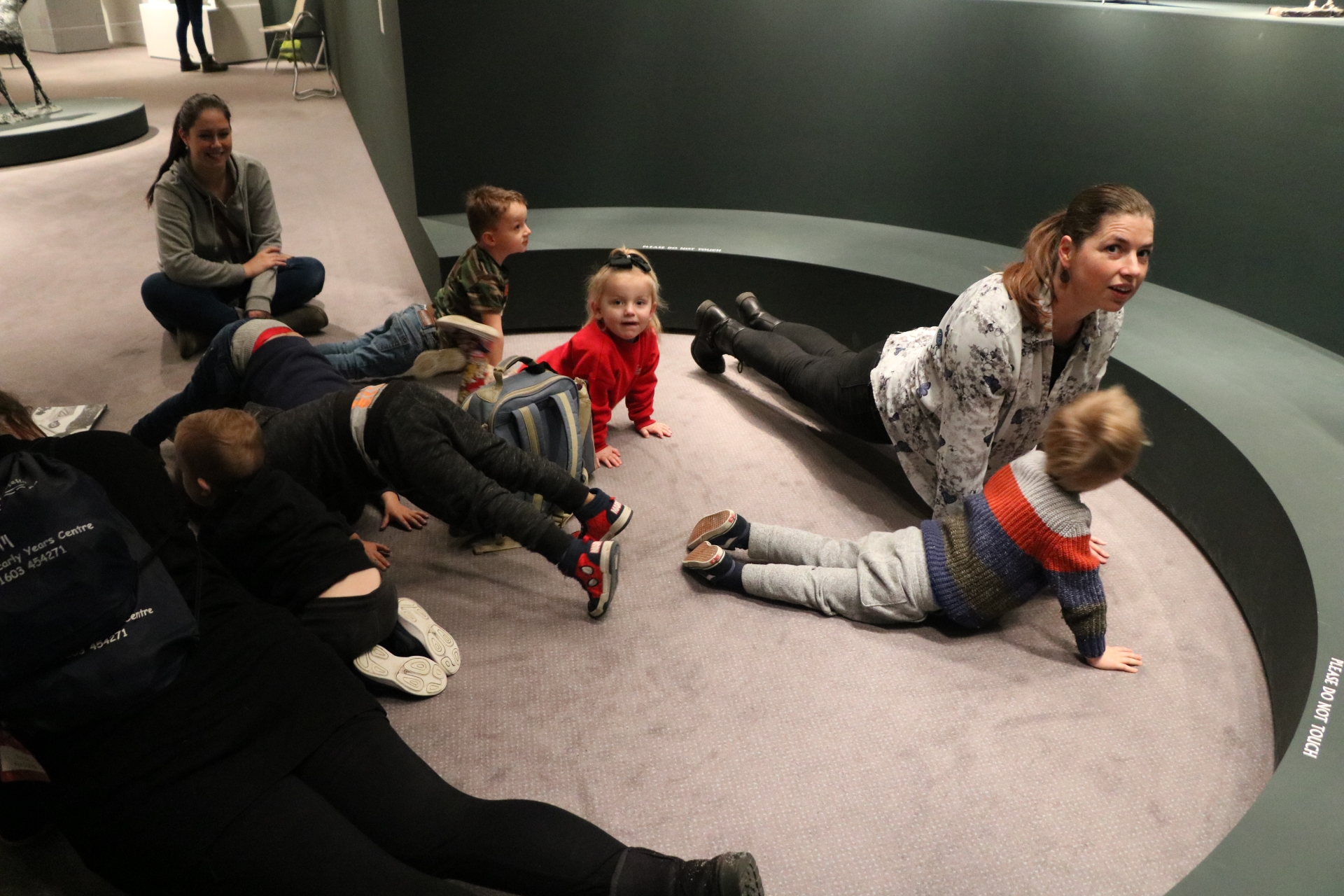 People, floor, gallery