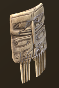 3D object scan. Comb, caribou antler, Tlingit, Northwest Coast, North America, late 18th century