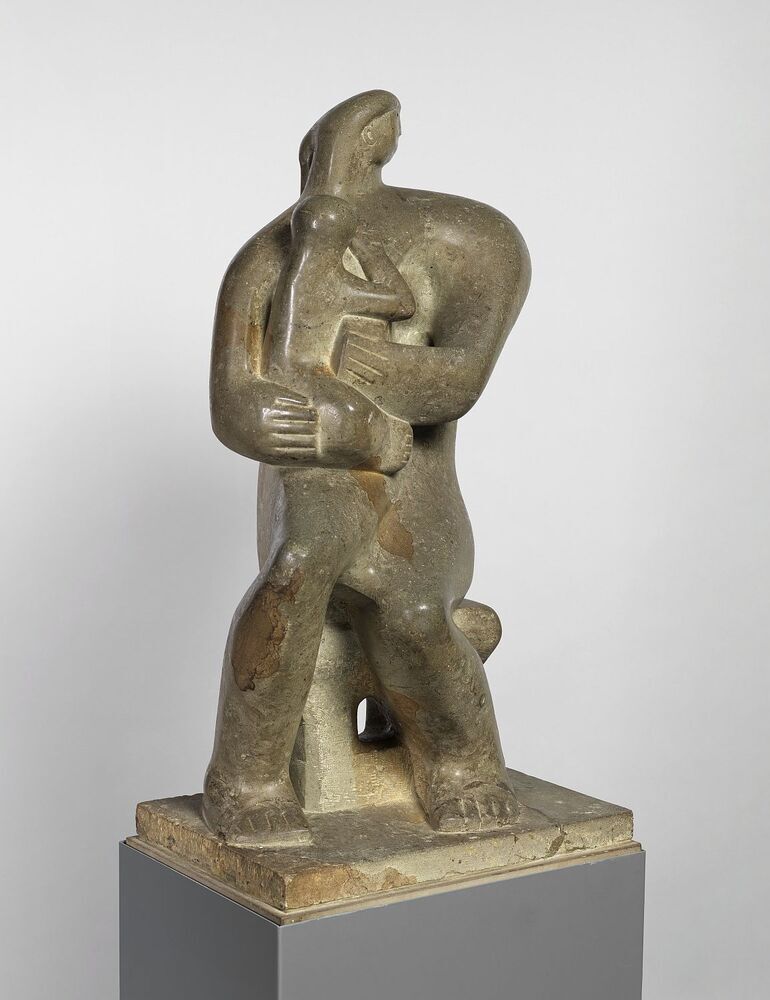 HENRY MOORE、Mother and Child Henry Moore OM, CH, 'Mother and Child' 1953, cast c.1954