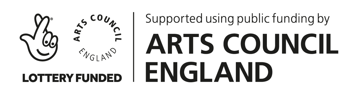 Logo of the Arts Council England Lottery Funded. Supported using public funding by Arts Council.